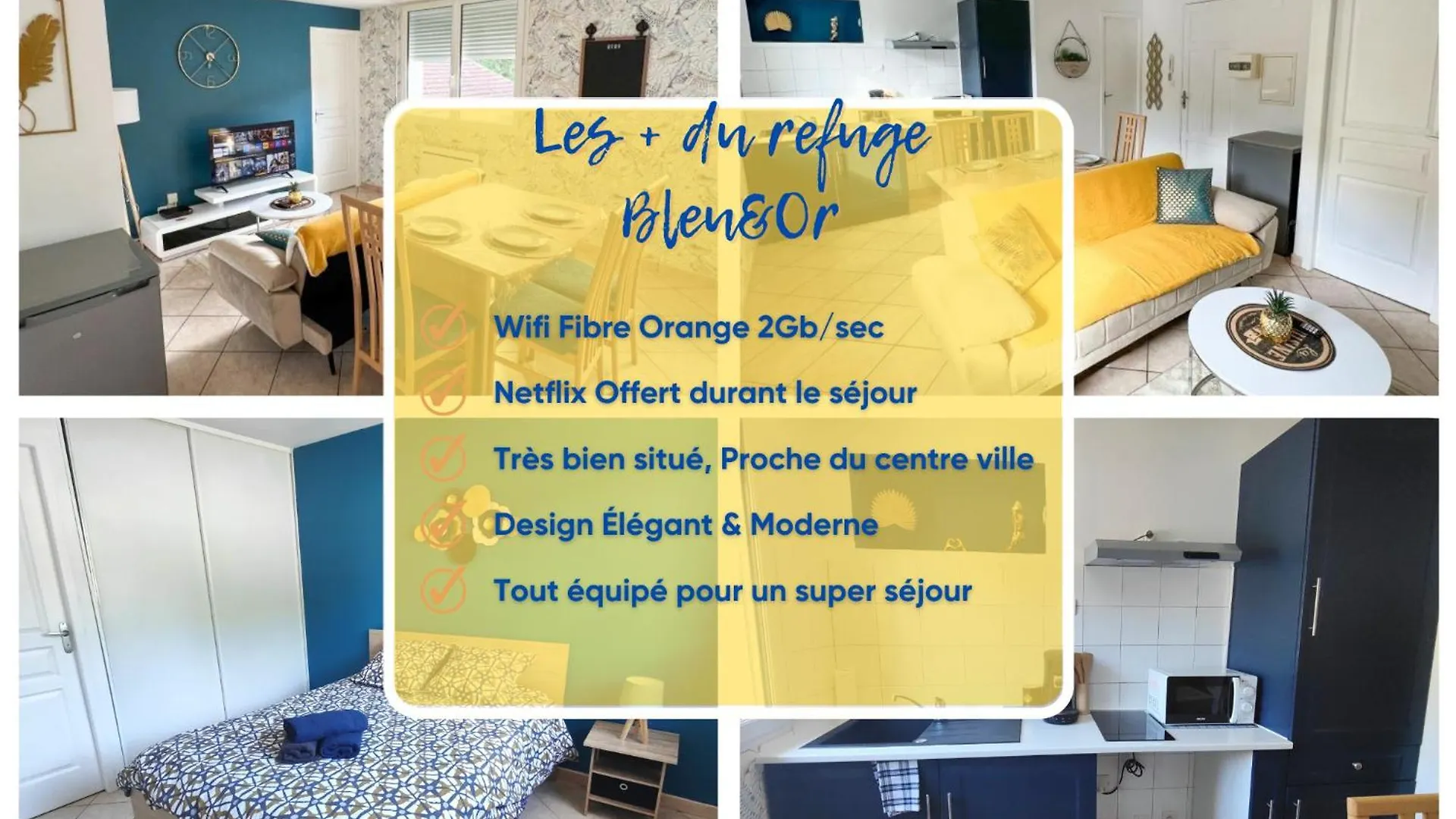 루르드 Le Refuge Bleu Et Or 아파트